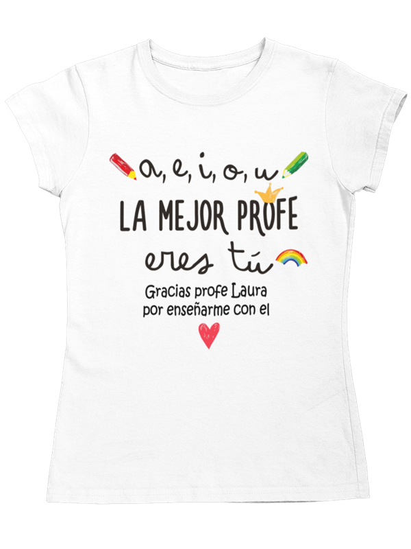 Camiseta Vocabulario profes mujer camiseta blanca
