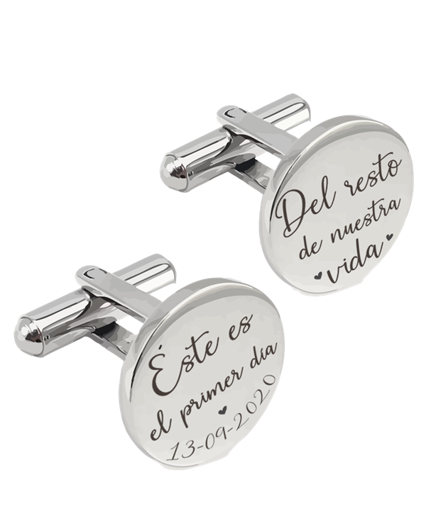 gemelos con texto personalizado
