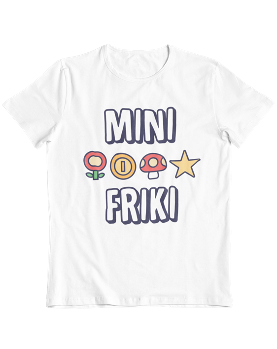 camiseta mini friki para niños estilo Mario Bross