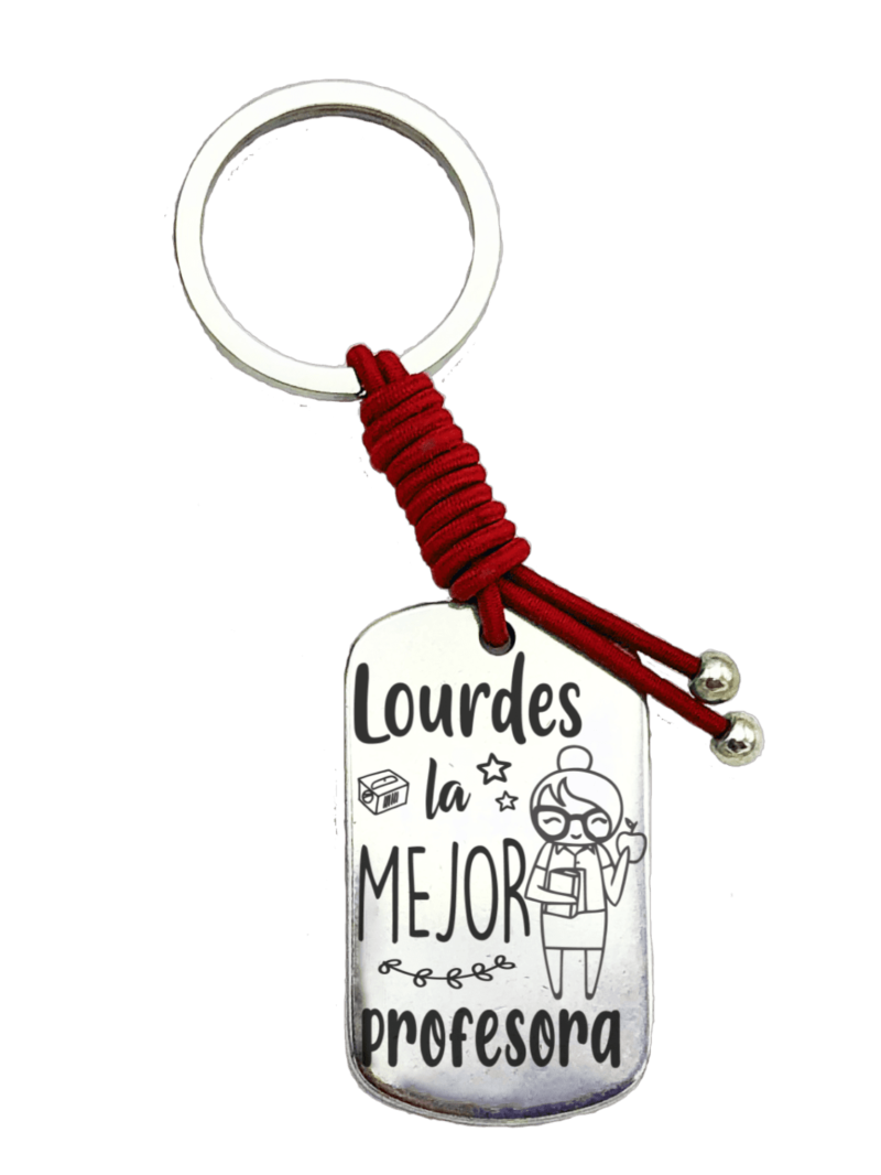 llavero personalizado la mejor profe con nombre personalizado