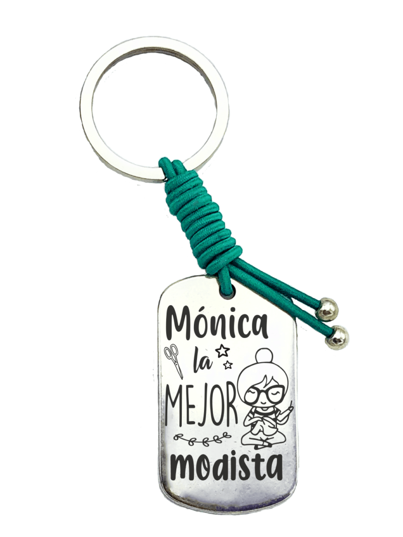 llavero personalizado la mejor modista con nombre grabado