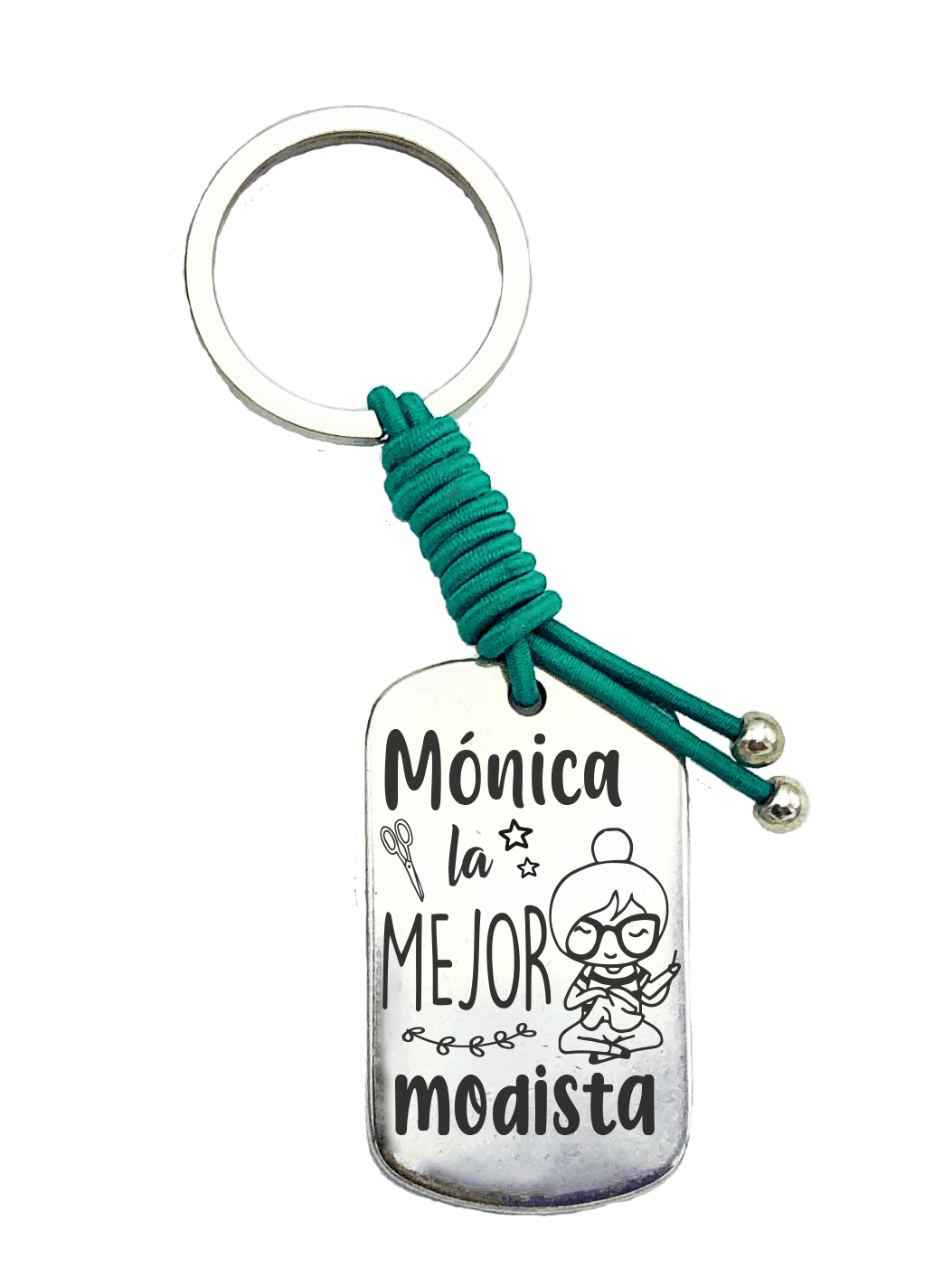 llavero personalizado la mejor modista con nombre grabado