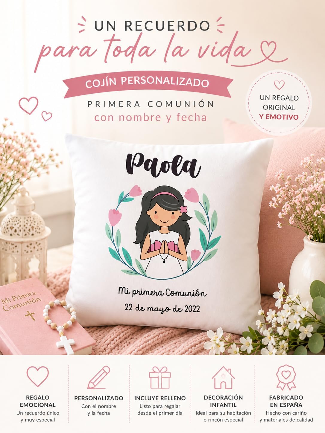 Cojín Comunión Niña - Imagen 3