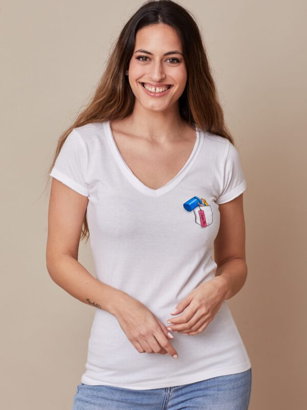 Camiseta Alicia Bolsillo