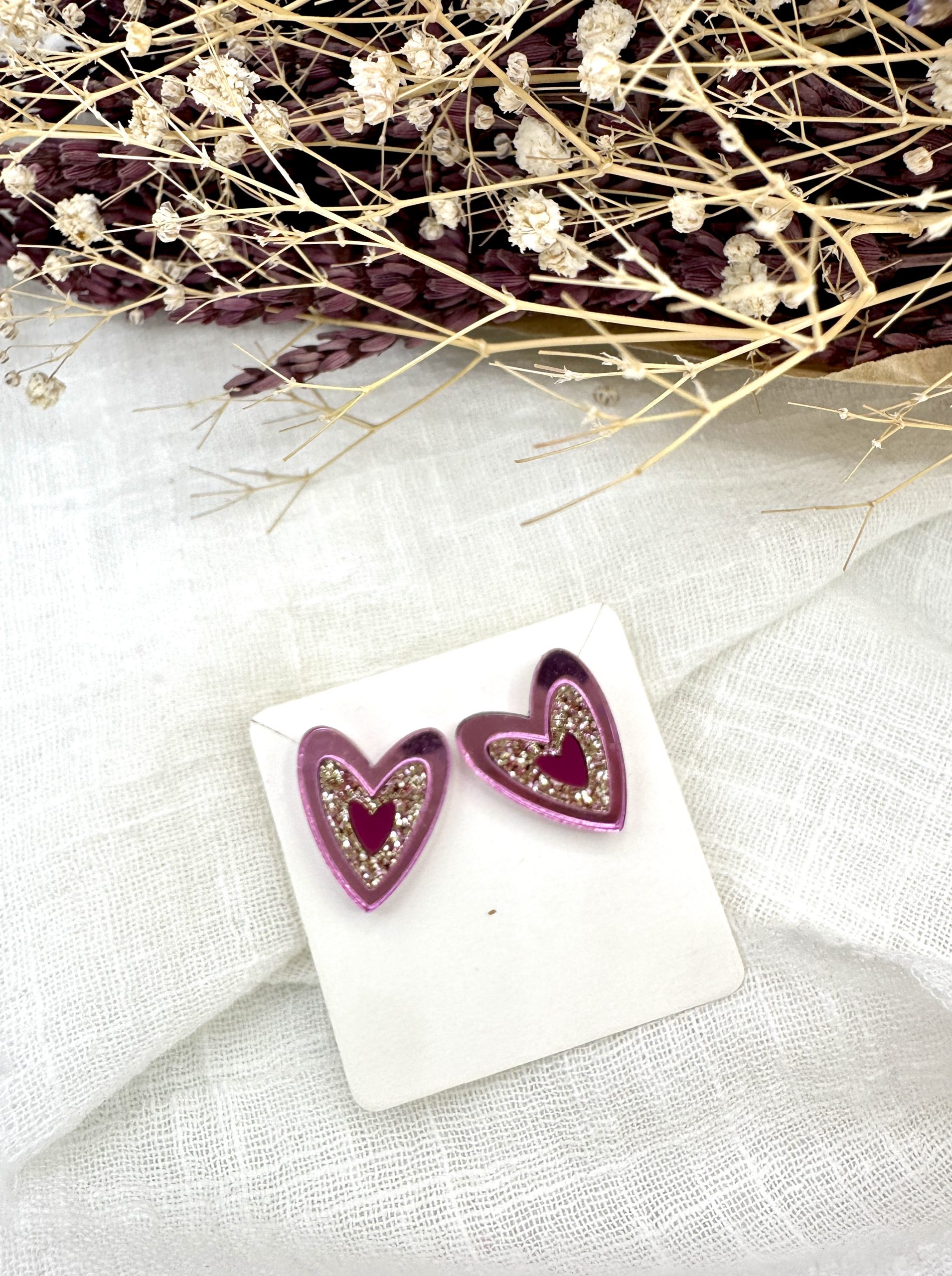 Pendientes Corazón Triple - Imagen 4