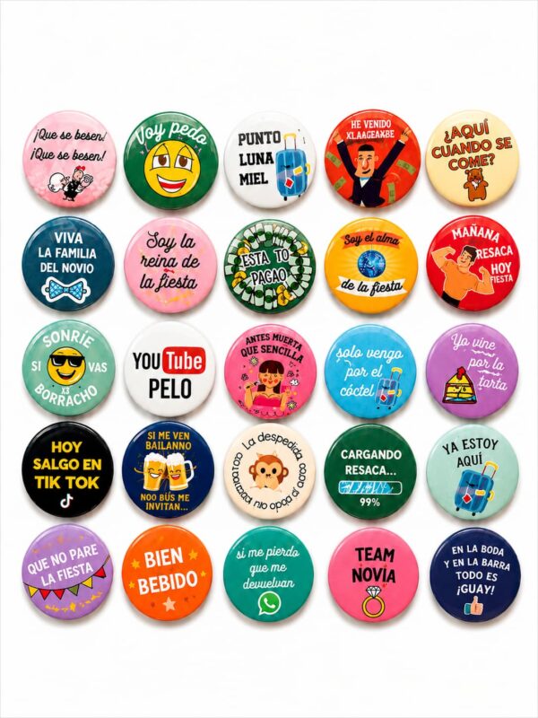 Pack 50 Chapas Divertidas