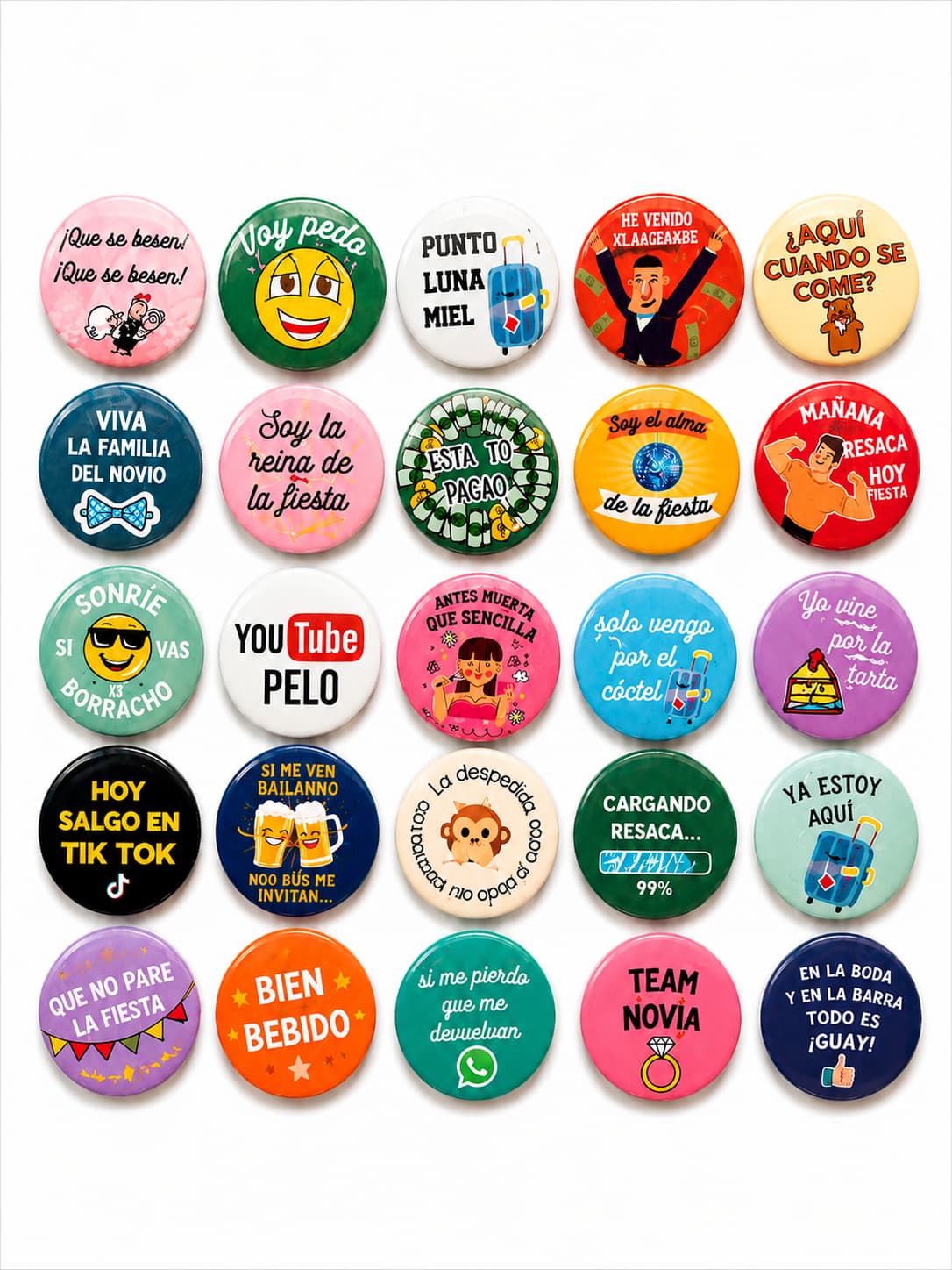 Pack 50 Chapas Divertidas